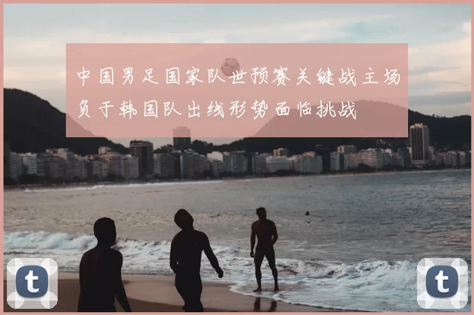 中国男足国家队世预赛关键战主场负于韩国队出线形势面临挑战