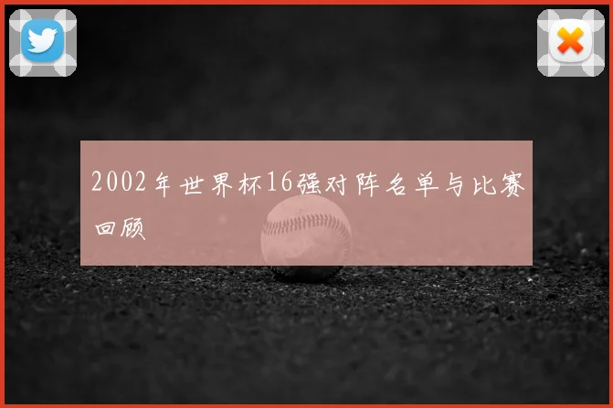 2002年世界杯16强对阵名单与比赛回顾